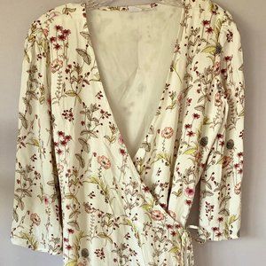 Unique Gap botanical wrap dress PM